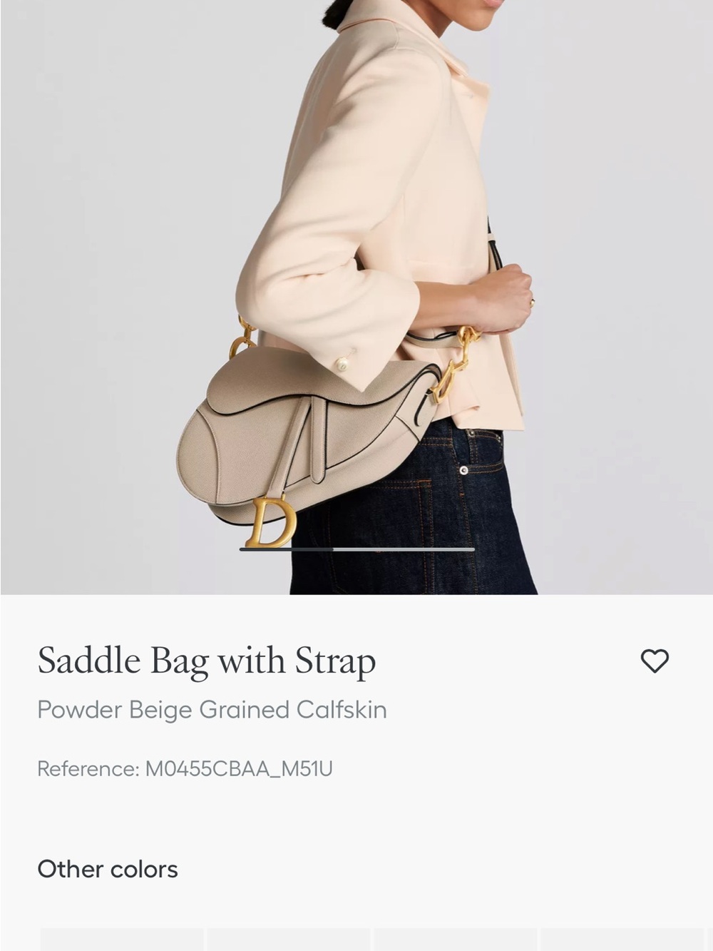 Dior Saddle Bag in Powder Beige with Gold Hardware - Picture 3 of 16